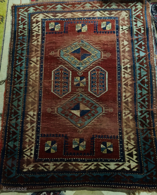 c1880s Kazak / Borjalou prayer…..approx. 3.10 x 5…..checks drawn on U.S. banks preferred….

Thanks to RR for providing this site…

I hope to get better/ outside photos up soon…..Thanks very much, Ed Briggs  