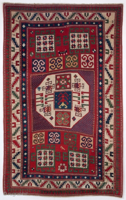 Kazak Karachov cm 238x150. Lovely piece with some old repairs. Very good condition. for other images please ask. 

              