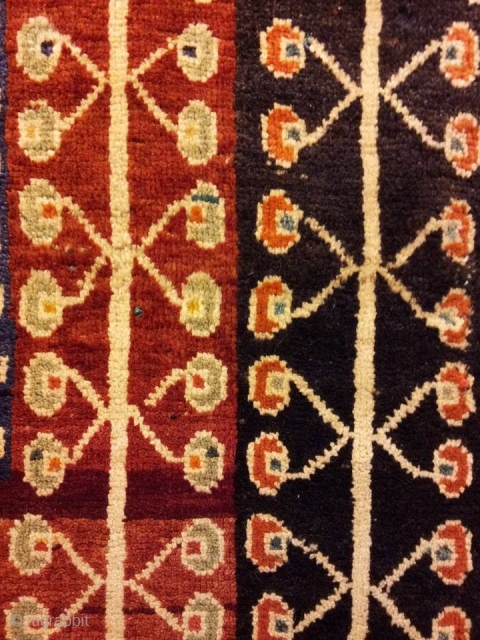 Old Gabbeh, 1930 ca. lovely colours. wool on wool, size cm 220x126. very good condition.                  