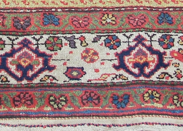 Kurdish runner,wool on cotton  old ,ca.545 cm. x 108 cm. Heavy and massive.     Condition,b good pile, as on pics. Orange and yellow are o.k. So are the  ...