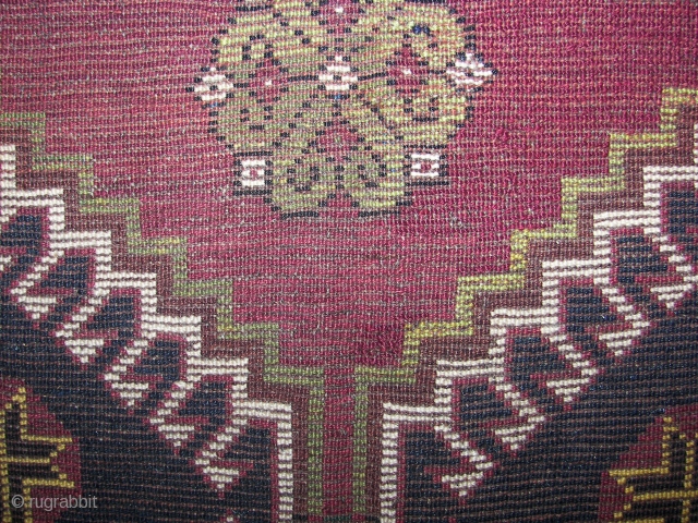 Luri-Bahktiar,village rug,325 x147 cm. wool on wool,no goathair, original guard borders and top and bottom end kelim fringes, good colors, around 1920 ,some old restorations in the field..     