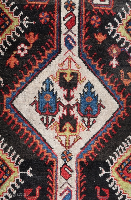 Chahar Mahal Province, Saman town rug ca; first half 20th. Cent.  ,wool on wool, ca; 260 cm x 140 cm .Good colors, some rough resto s  in one guardborder (  ...