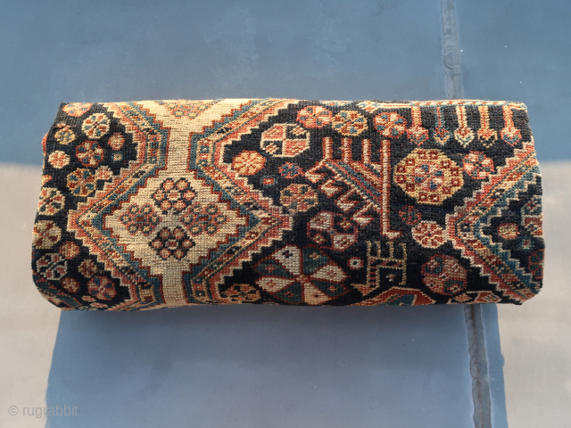 South Persian tribal, ca 260 x 155 cm. wool on wool, cleaned, washed, wool on wool. Cloth-like thin. Something for a large dining/dinner table . Old/antique.       