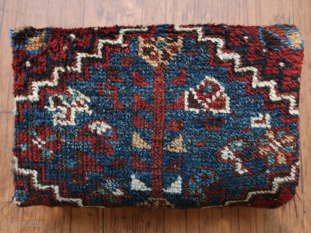 Small South Persian  tribal /  Veramin ? / Luri ?   Wool on wool . Ca ; 155 cm. x 110 cm. Cleaned  and  washed.  Old  ...