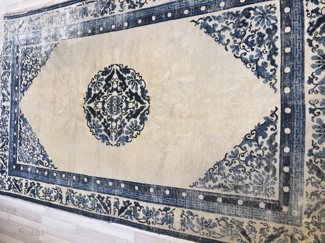 Antik Pekin rug 240x150 , heavily worn in some places, still beautiful carpet                    