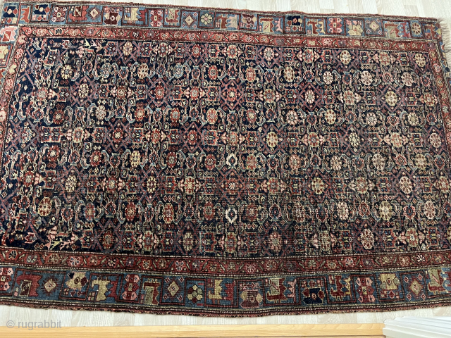 Antig Persian Bidjar late 19th Century 
Size 180x120 , not repainted , no repairs. Equally erased                 