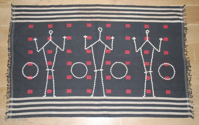 Hand woven vintage Naga textile from naga tribe of Khonoma village of Nagaland India, this textile is in perfect condition.             