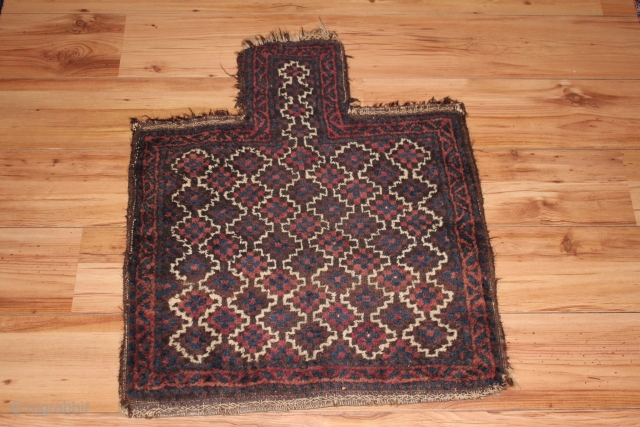 19th Century Baluch Saltbag Natural colors siz 0.70cm x 0.60cm 
                      