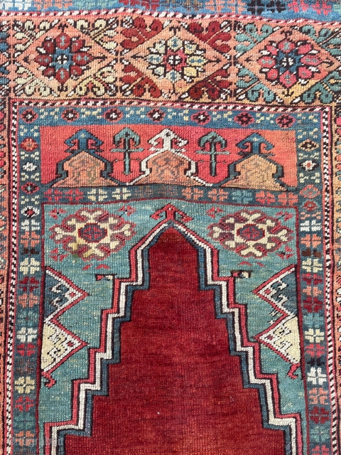 Karapinar Prayer Rug Circa 1850 size 115x135 cm. There is a problem with my Rugrabbit Account. Please send me private mail. emreaydin10@icloud.com           