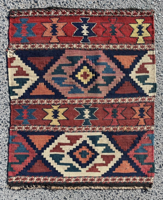 19th Century Shahsavan Bagface size 50x60 cm                          