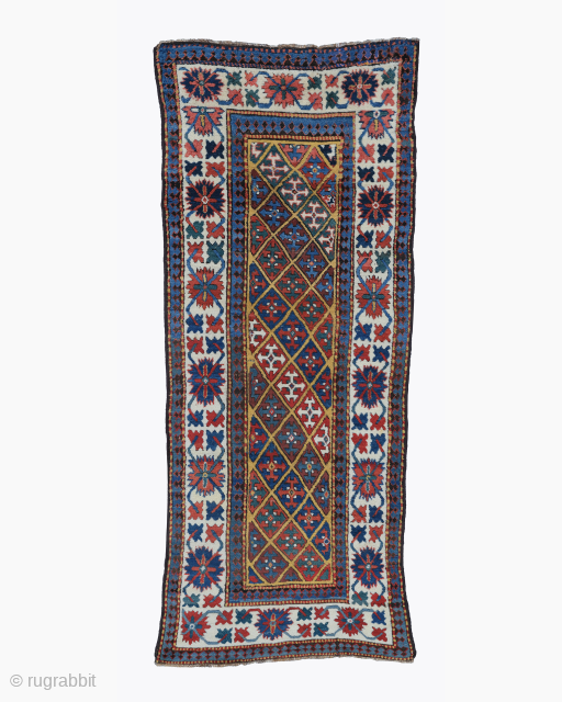 Third Quarter of 19th Century Caucasian Gendje Rug. Size 105x228 cm. Please send me directly mail. emreaydin10@icloud.com                