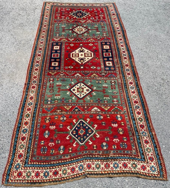 Late of the 19th Century Caucasian Rug, size 125 x 264 cm. Please send me directly mail. emreaydin10@icloud.com               