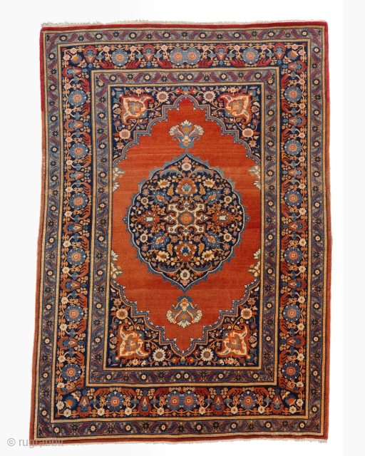 Late of the 19th Century Persian Tebriz Rug
Size : 140 x 195 cm. Please send me directly mail. emreaydin10@icloud.com              