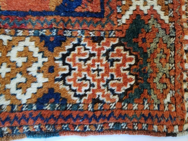 Antique East Anatolian rug, from 2nd half of the 19th century, no repairs, oxidation to brown.                 