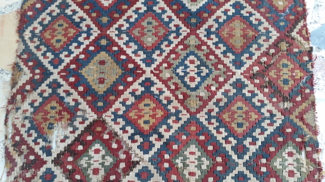 east anatolian kilim yastik , over 150 years old.                        