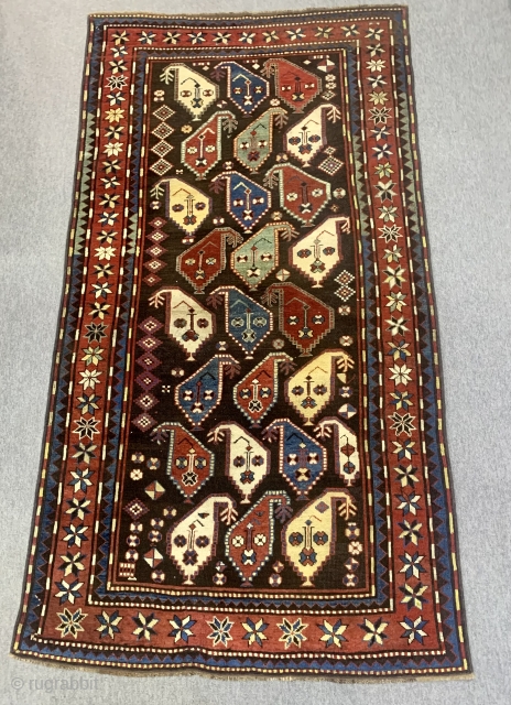 Caucasian Karabagh with boteh pattern. 250 x 133 cm                        