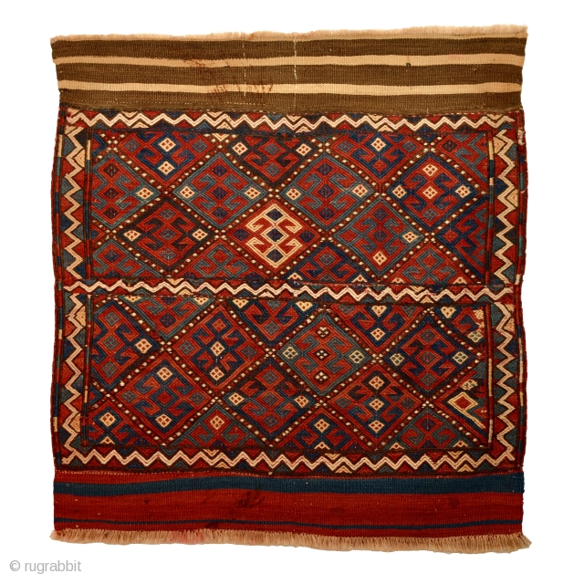 Late 19th century Karabagh soumak mafrash. 118cm x 110 cm. All natural colors.                    