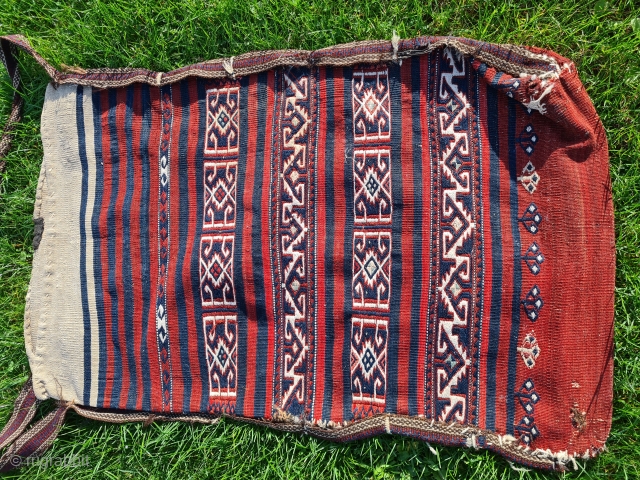 Antique Yuncu / Yüncü Chuval Bag from NW Anatolia. Embroided with silk. Good condition.  70x105cm                 
