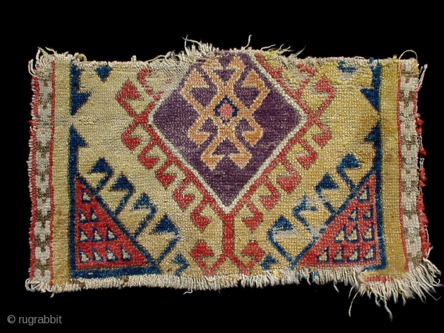 Fragment Konya area 18th cent with wonderful aubergine  76 x 45 cm                    