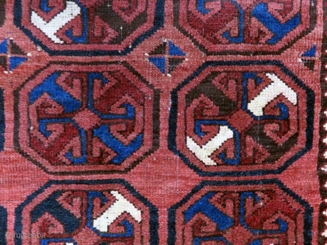 Antique Turkmen Ersari Rug Size 105x160 cm / 3'5''x5'3''                        