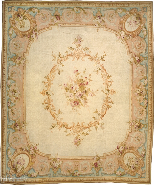 Antique French Aubusson Rug
France ca.1870
19'0" x 15'6" (580 x 473 cm)
FJ Hakimian Reference #02062
                   