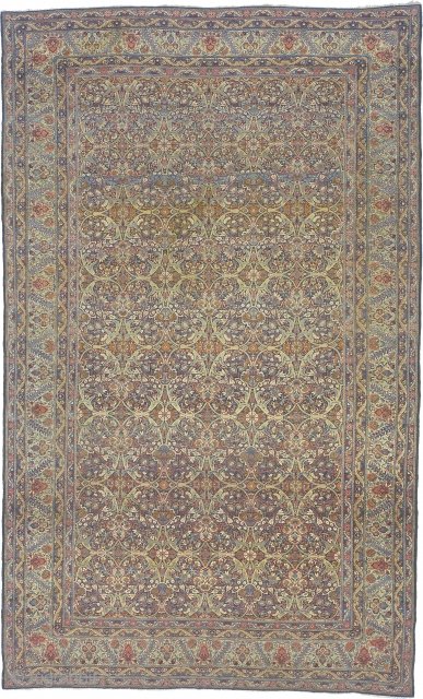 Antique Persian Laver Kerman Rug
Persia ca.1880
17'7" x 10'8" (536 x 325 cm)
FJ Hakimian Reference #10130
                  
