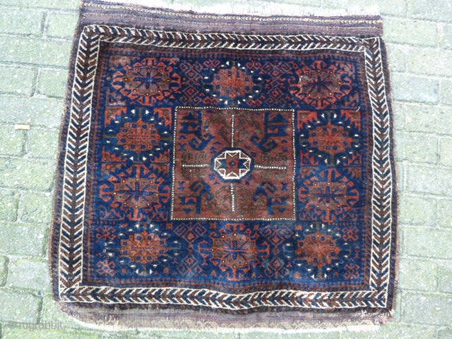 Nice Baluch Bagface, 70 x 75 cm. After a wash it will be very floppy.                  