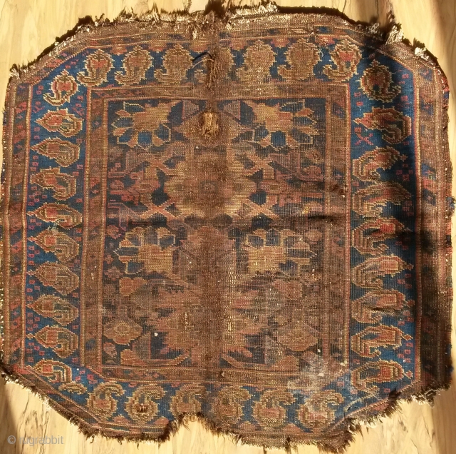 Saddle Rug from Iran, Qashqai(?). Size: 90x95cm.                          