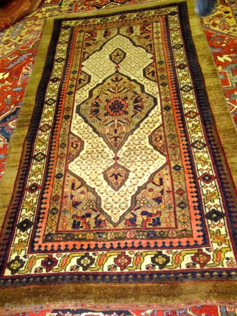 Antique north West Of Persian Rug.

size 4'x6'9''.condition very good full pile.no repair .ends and sides intact.                 