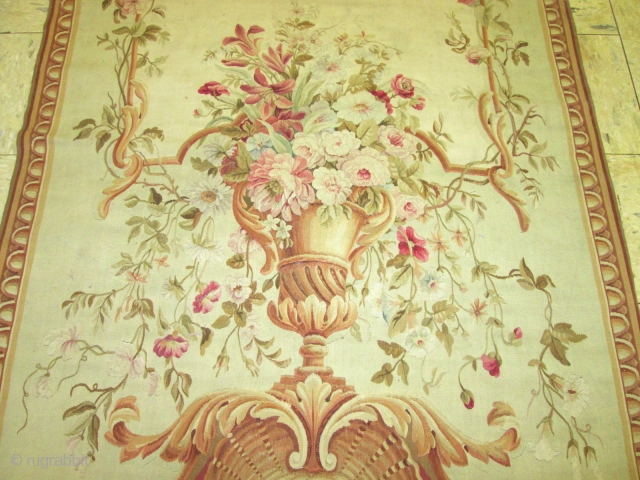 Awesome 19Th Century Aubusson Tapestry .

size 11'7''x4'.

condition  great .like new rug.                     