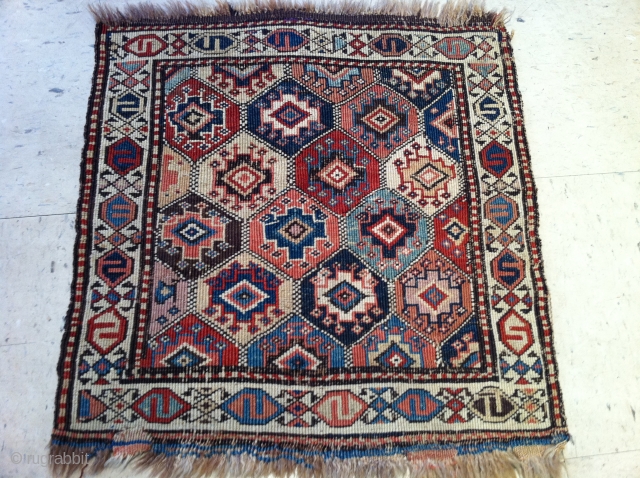 Beautiful Shahsevan reverse sumak piece in a very good condition
1'1 by 1'2 ft                    