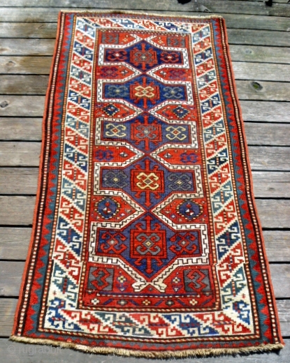 Caucasian Kazak Rug measuring 6.0 x 3.0. 26-photos upon request.                       