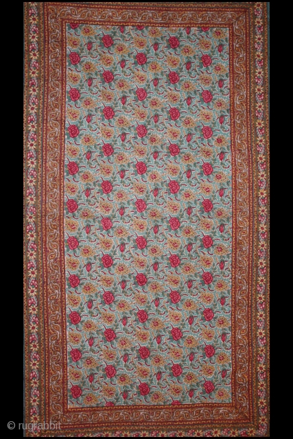 Woodblock-Printed(Cotton) From Rajasthan India.All natural dyes.Very rare Piece. Its size is 150x218cm.(DSC00890).                     