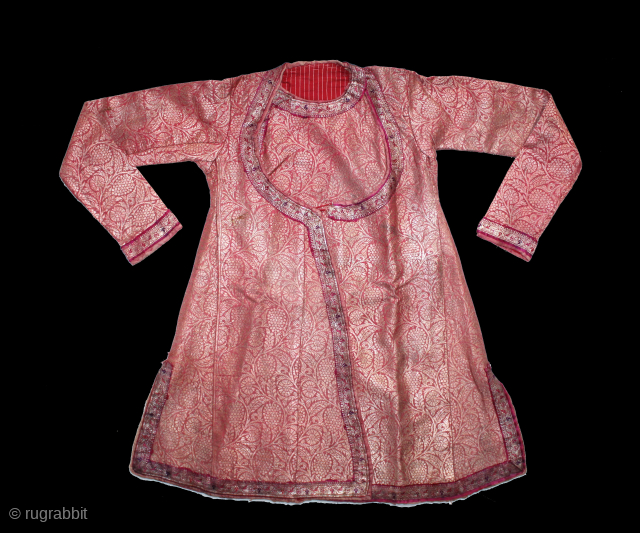 Angarakha Child(Costume)Real Silver and Gold Work, Warm Fabric From Rajasthan India.C.1900.Worn by Royal Family of Rajasthan.(DSC05970).Please email me at indianarts1369@gmail.com             