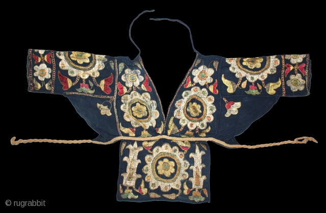 Women Blouse Backless(Choli) From Himachal Pradesh,Chamba India.C.1900.(DSL03250).                          