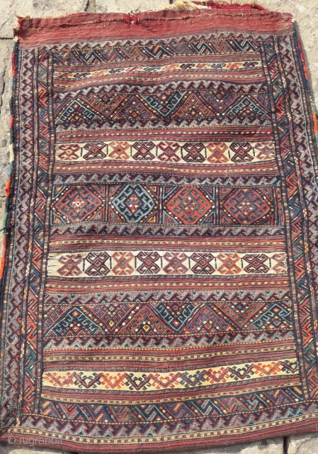 Large antique Kordi grain bag, good colours, great condition
44in by 31in                      