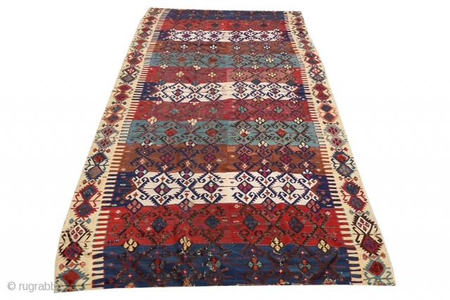 Nice Anatolian kilim. part of collection being sold  173x366, 5.8x12.0                      