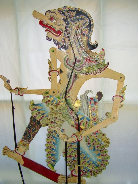 Wayang Kulit Javanese Shadow Puppet : Patih Tambak Ganggeng

This puppet can also be used to represent Patih Tambak Ganggeng or Patih Tuhayata if the set of puppets does not have those characters.  ...