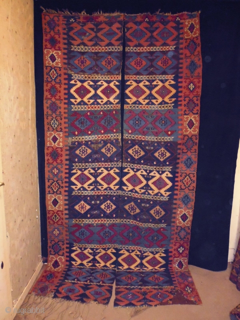 19th Century Twin Malatya Kilim
Size: 79x317cm (2.6x10.6ft)
Natural colors, they are used to be hanged up                  