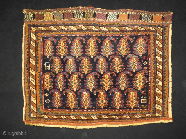 Afshar Boteh
Size: 79x61cm (2.6x2.0ft)
Natural colors, made in circa 1910                        