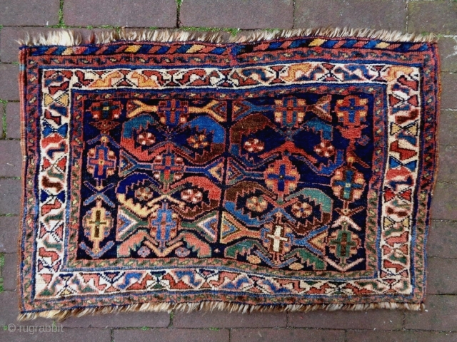 Afshar Bagface
Size: 74x47cm (2.5x1.6ft)
Natural colors, made in circa 1910/20                        