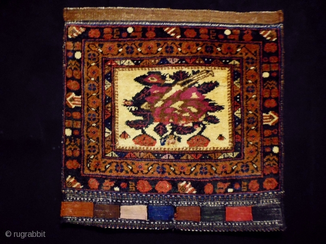 Afshar Bagface
Size: 61x61cm (2.0x2.0ft)
Natural colors (one color is faded), made in circa 1910/20                    