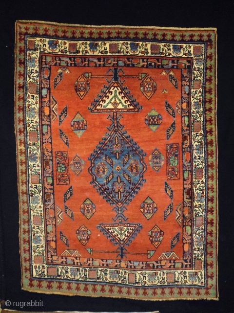 Serap 
Size: 149x199cm (5.0x6.6ft)
Natural colors, made in circa 1920, there is one old repair                   