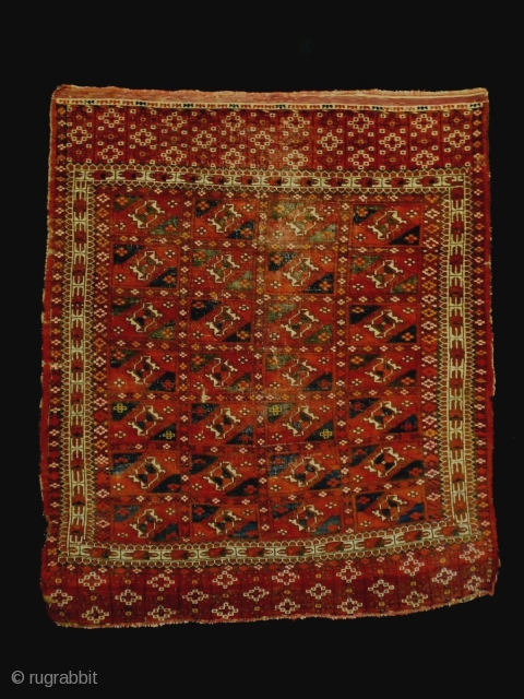 1880 Tekke Rug
Size: 90x108cm (3.0x3.6ft)
Natural colors                           