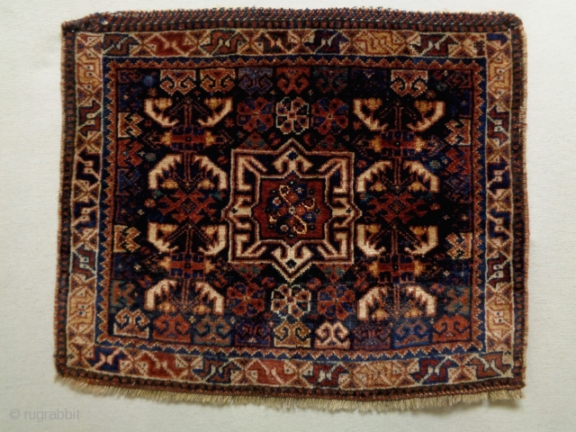 Kamseh Bagface
Size: 65x53cm (2.2x1.8ft)
natural colors, there is silk, made in circa 1910/20                     