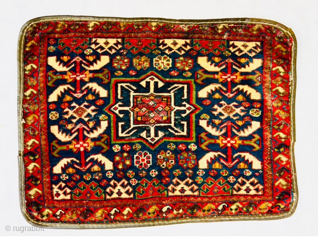 Fine Khamseh bagface circa 1870 size 62x48cm                          