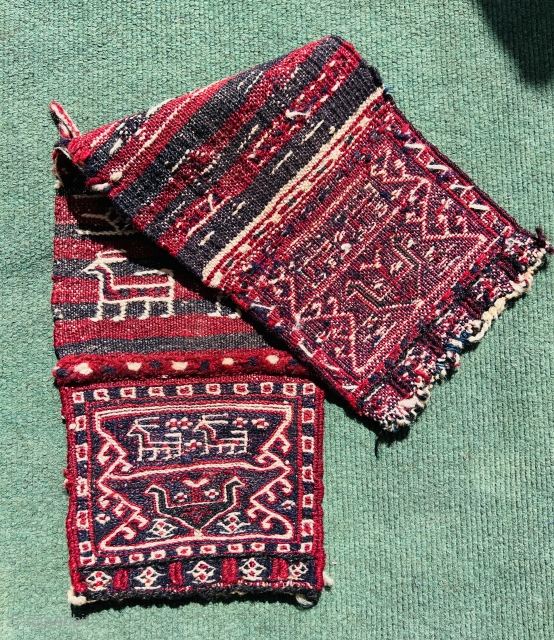 Beautiful complete Luri Bakhtiyari small khorjin circa 1890.in good condition,size 33x20cm                      