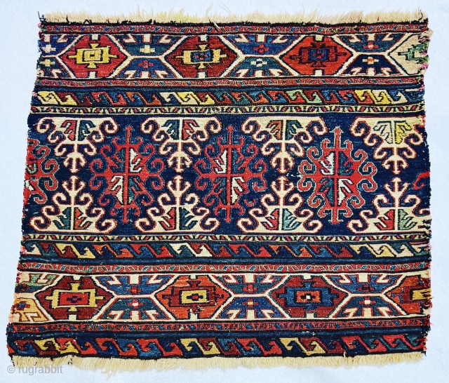 Very fine Shahsevan soumac mafrash panel circa 1880 , All good and natural colors in perfect condition 50x41cm               