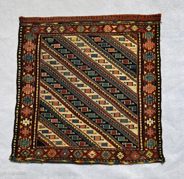 	Very fine shahsevan soumac bagface circa 1870,in very good condition,size 55x55cm                      