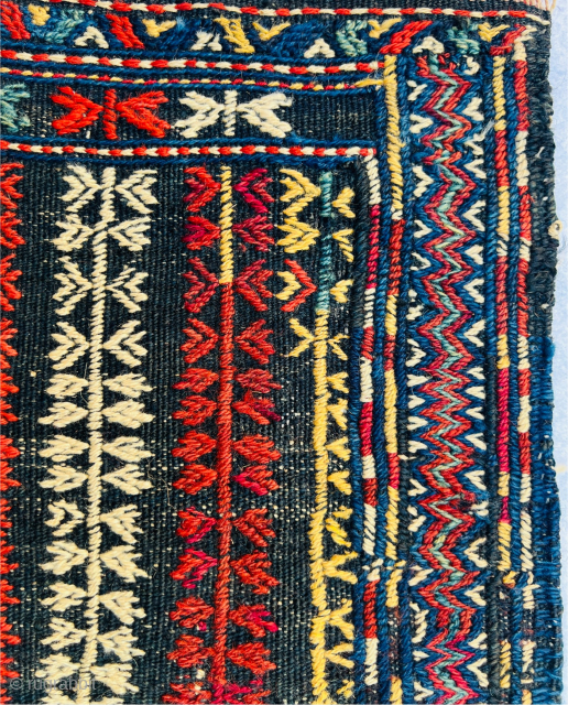 kordi Quchan sumac Balisht circa 1880 all good colors and perfect condition size98x34cm                    